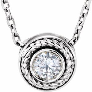 Platinum 1/10 CTW Natural Diamond 16" Necklace