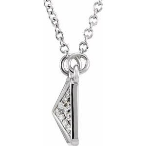14K White Gold .05 CTW Natural Diamond 16 1/2" Necklace