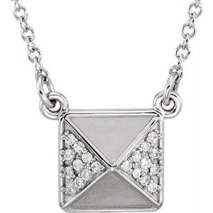 14K White Gold .05 CTW Natural Diamond 16 1/2" Necklace
