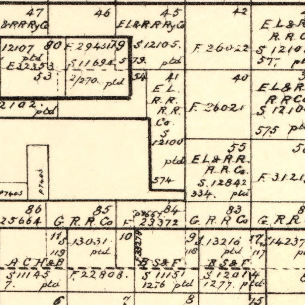 Vintage Map of Floyd County, Texas 1892