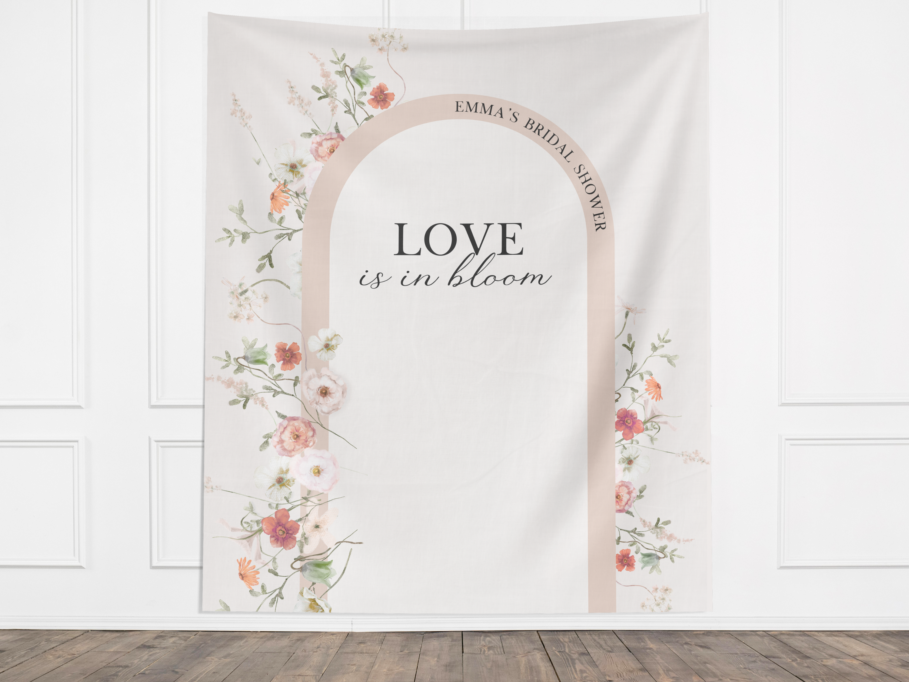 Love is in Bloom Bridal Shower Custom Banner Backdrop
