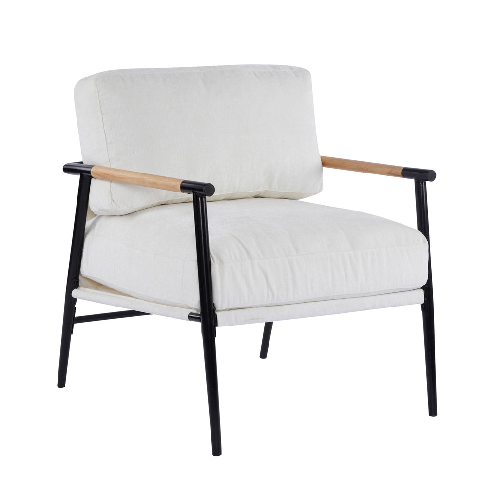 Modern Accent Chair With Cushions, Cozy Seating