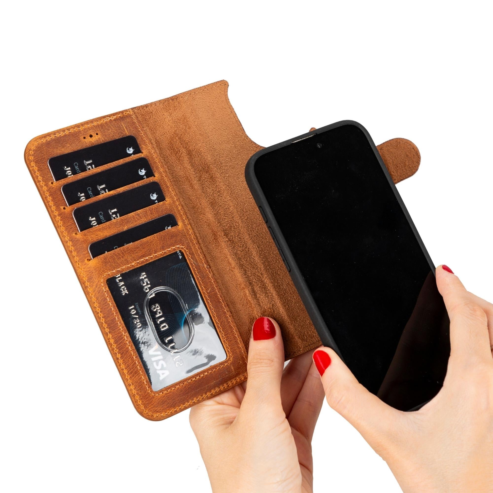 Casper iPhone 14 Series Detachable Leather Wallet Case