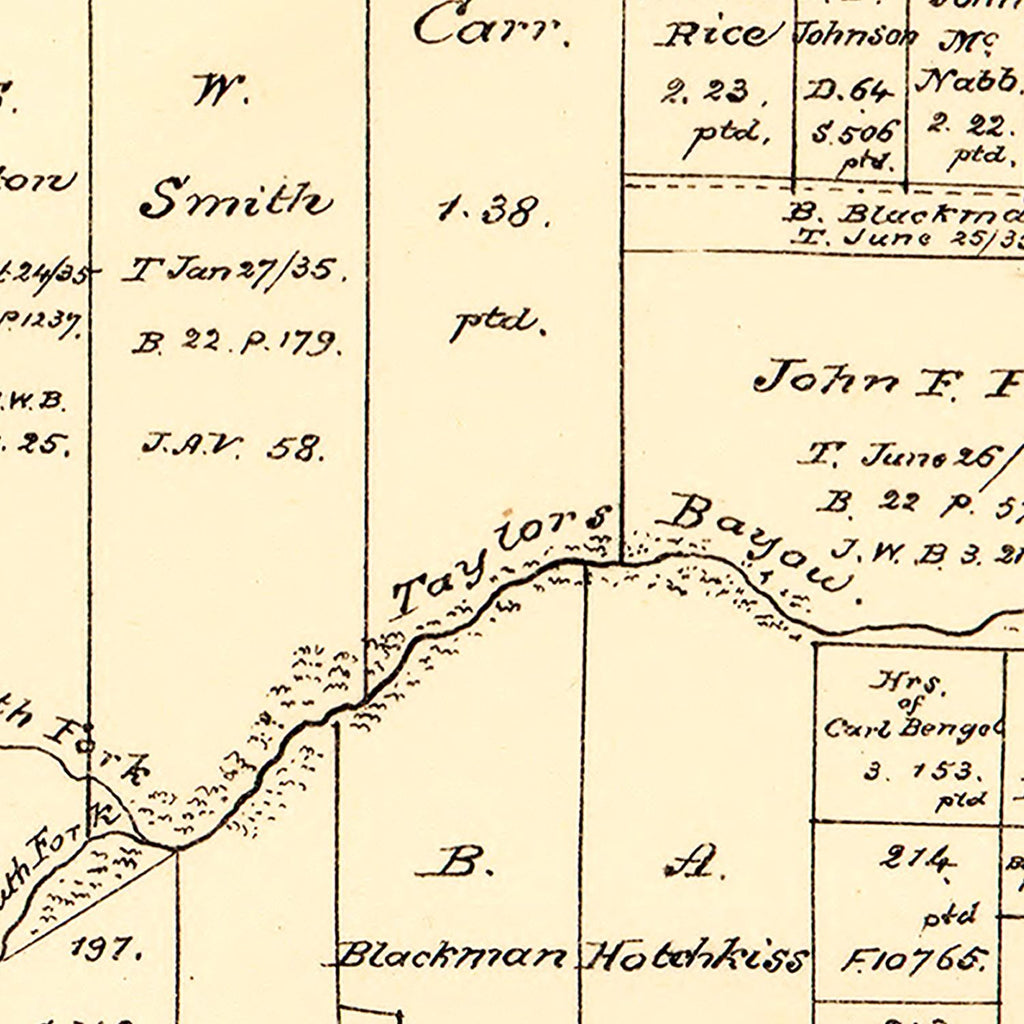 Vintage Map of Jefferson County, Texas 1879
