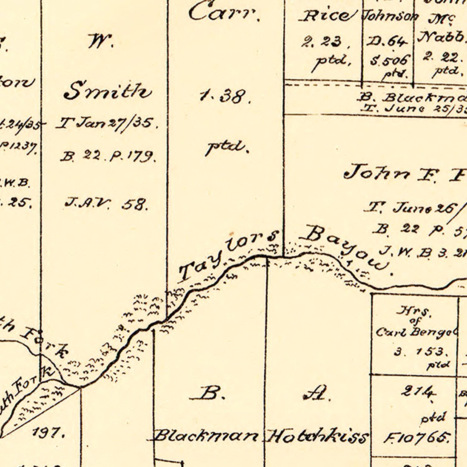 Vintage Map of Jefferson County, Texas 1879
