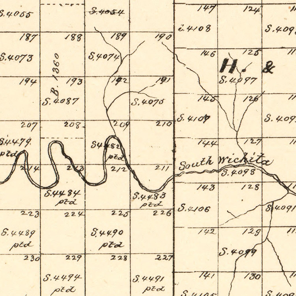 Vintage Map of Knox County, Texas 1879
