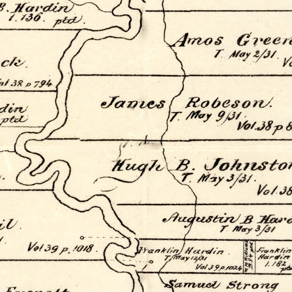 Vintage Map of Liberty County, Texas 1895