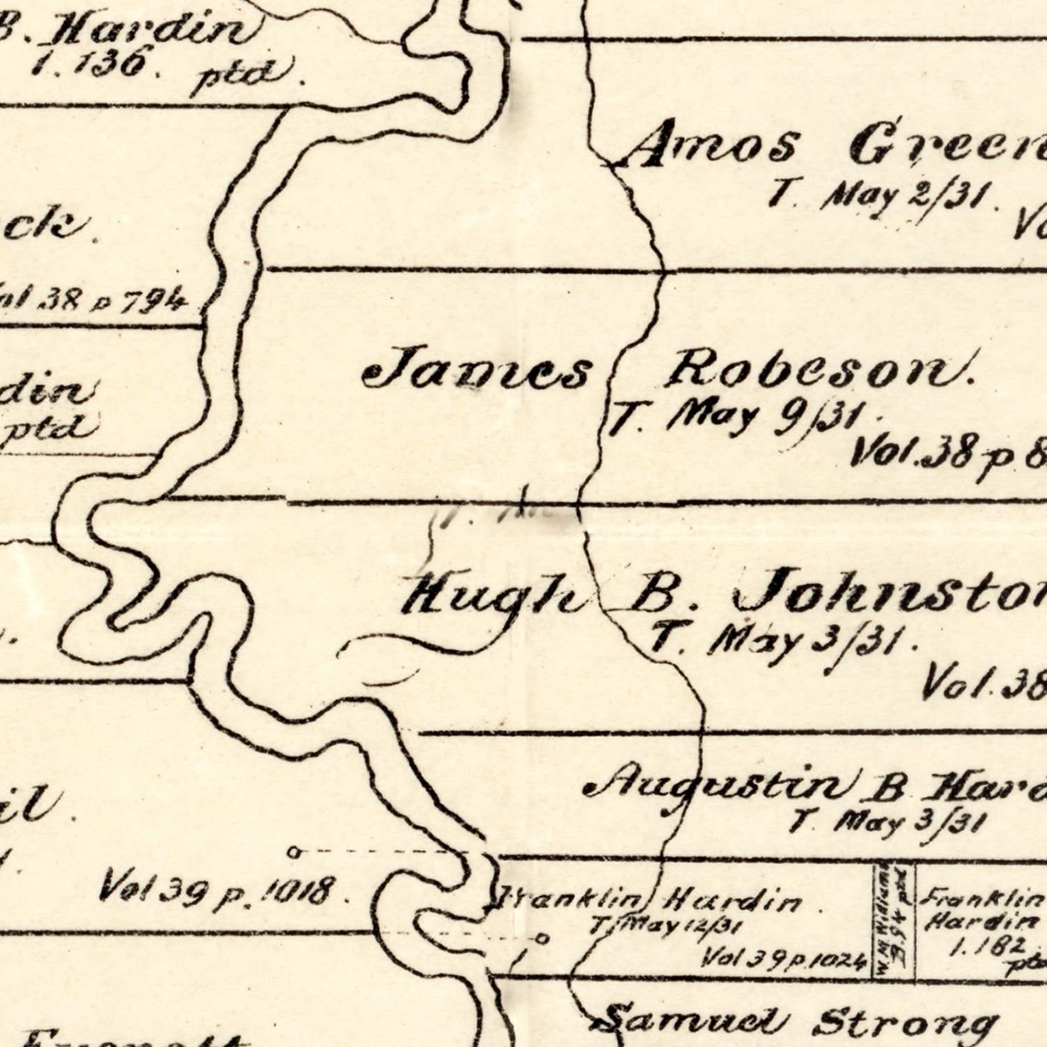 Vintage Map of Liberty County, Texas 1895