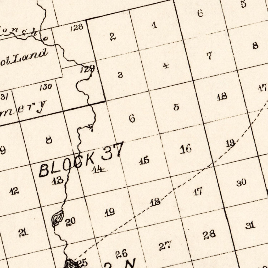 Vintage Map of Martin County, Texas 1894