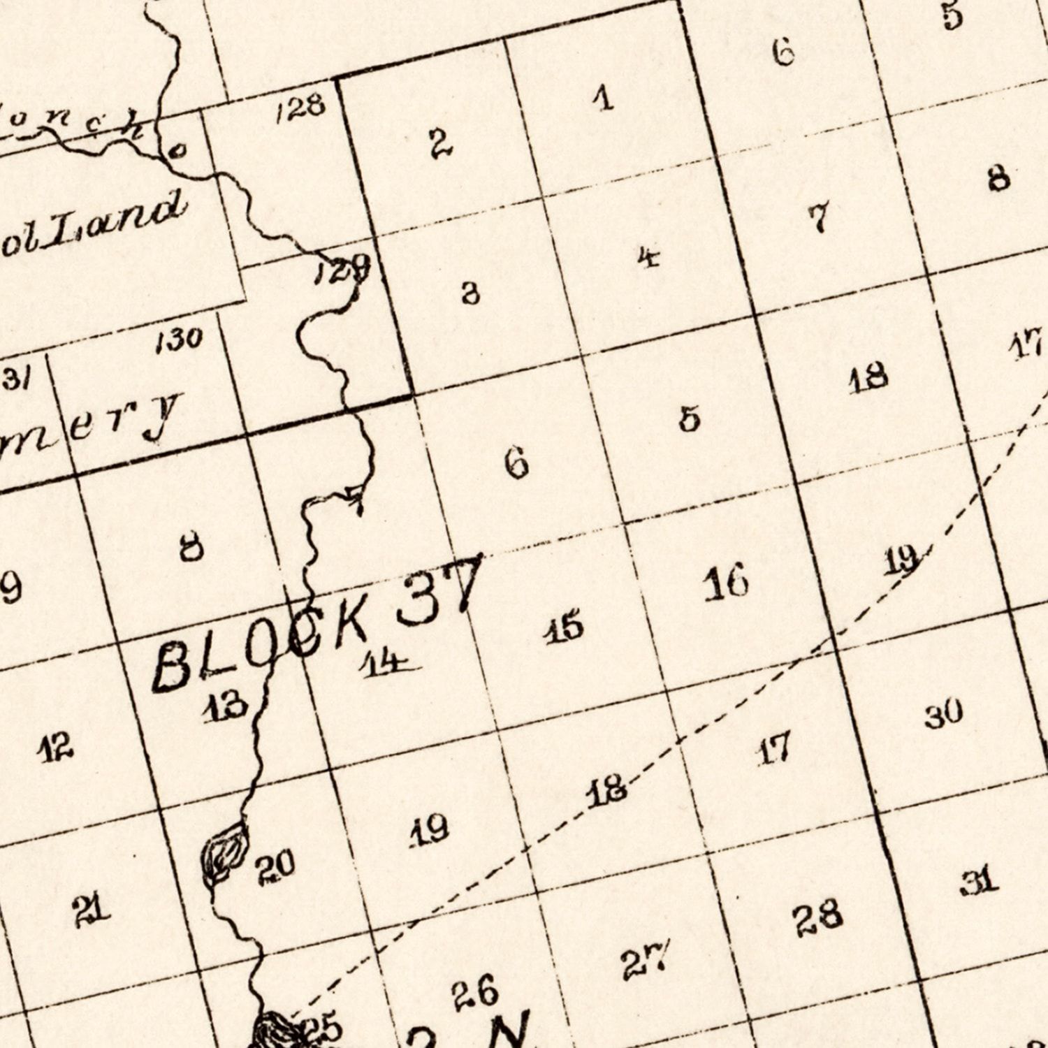 Vintage Map of Martin County, Texas 1894