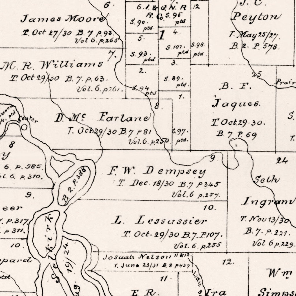 Vintage Map of Matagorda County, Texas 1879