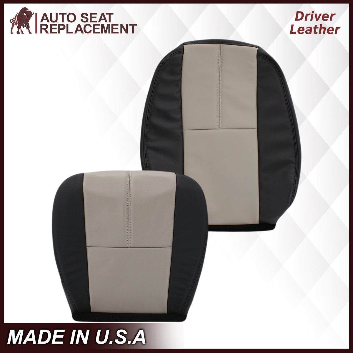 2007-2014 GMC Sierra Seat Cover In 2tone Gray/Black: Choose From Variation
