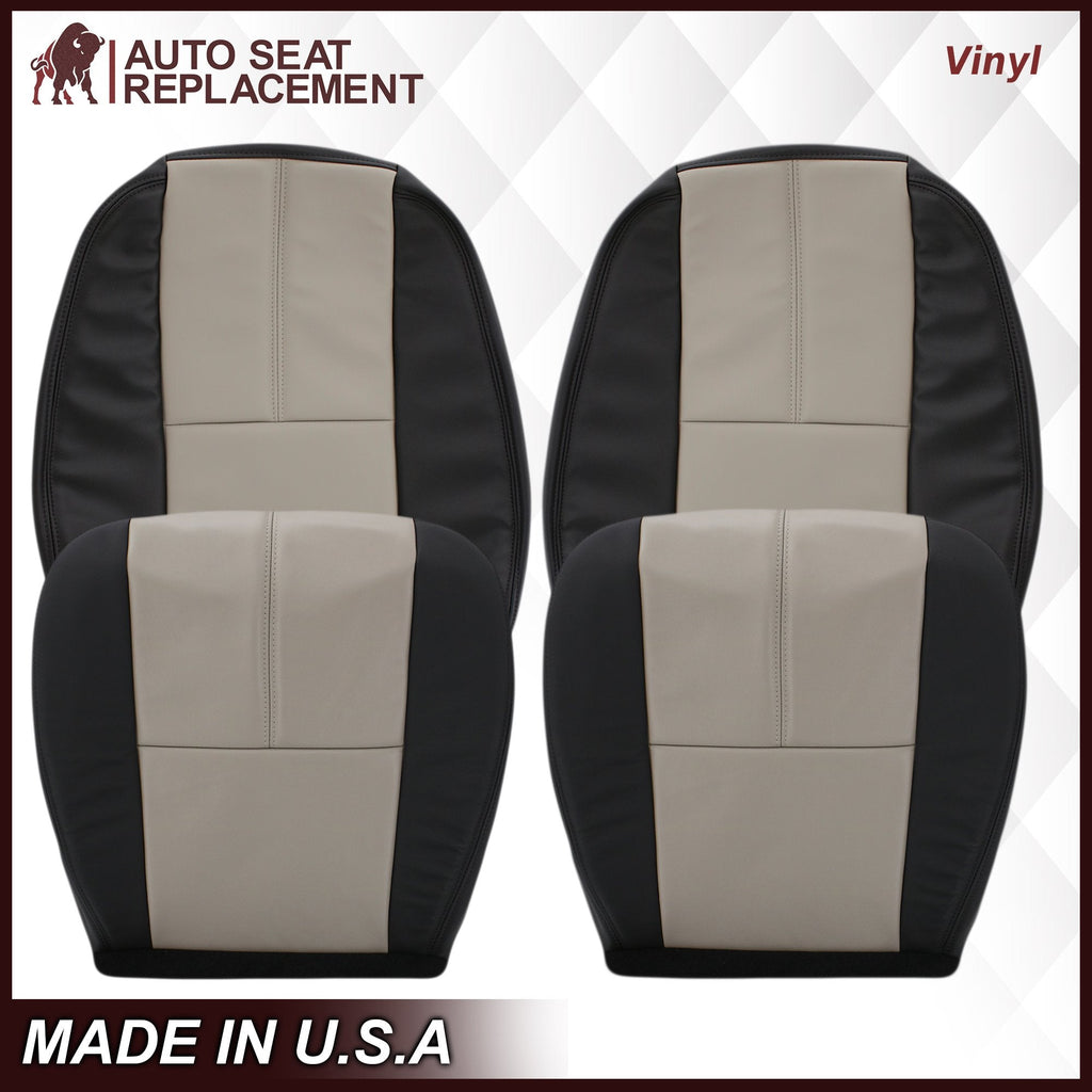 2007-2014 GMC Sierra Seat Cover In 2tone Gray/Black: Choose From Variation