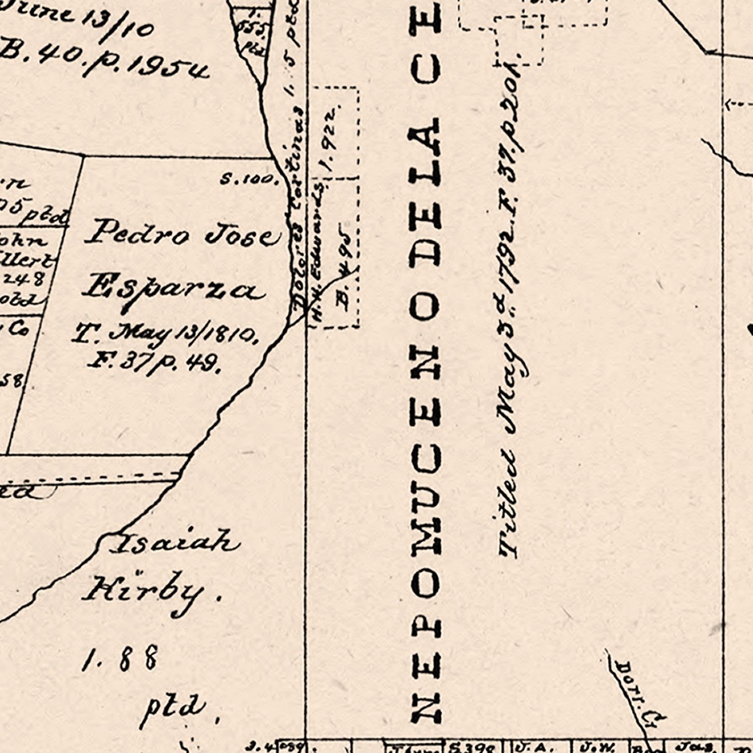 Vintage Map of Nacogdoches County, Texas 1881