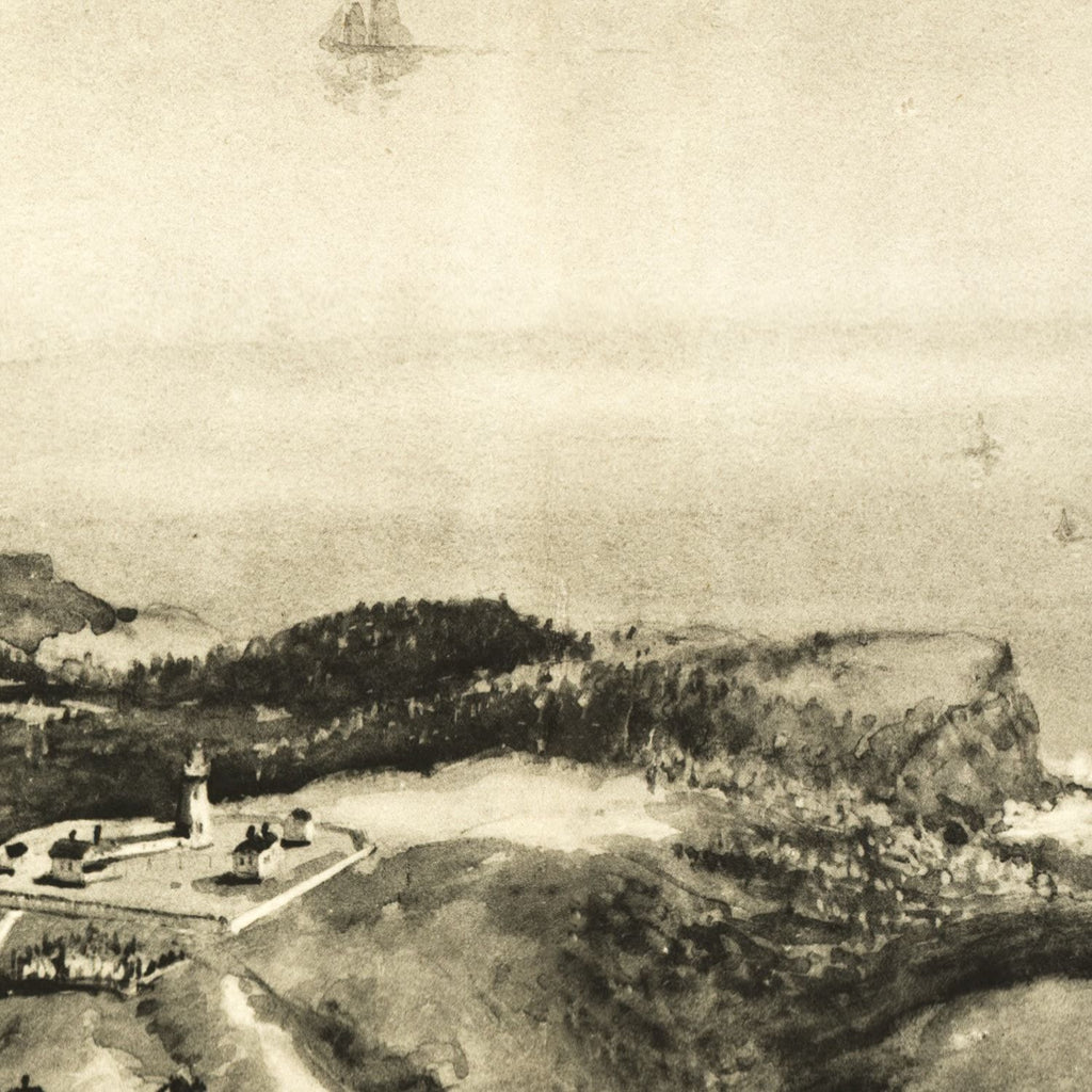 Vintage Map of Monhegan, Maine 1896
