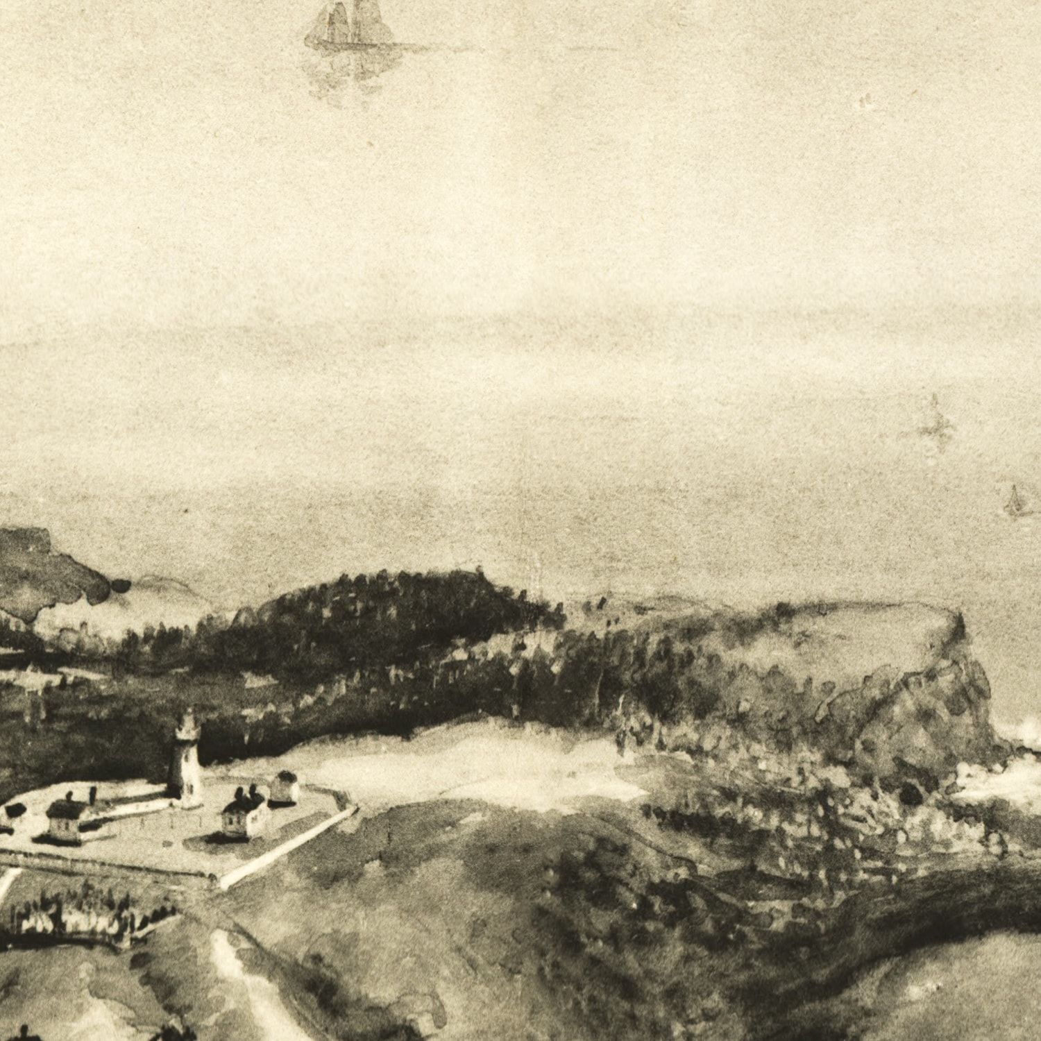Vintage Map of Monhegan, Maine 1896