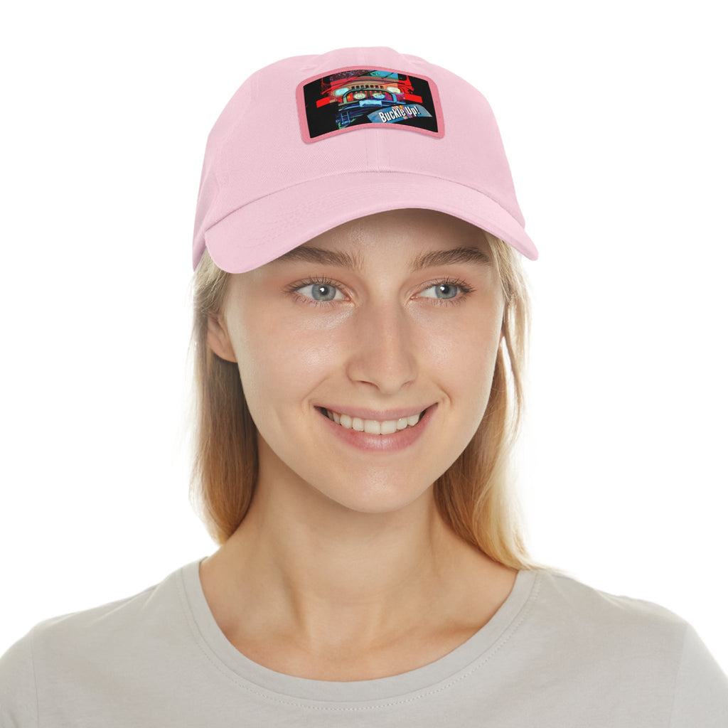 Buckle Up!  4 Wheel Drive Hat with Rectangle Leather Patch