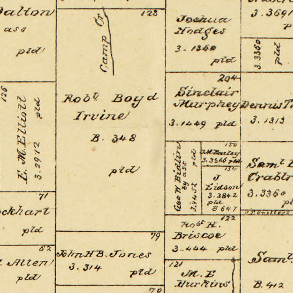 Vintage Map of Rockwall County, Texas 1880