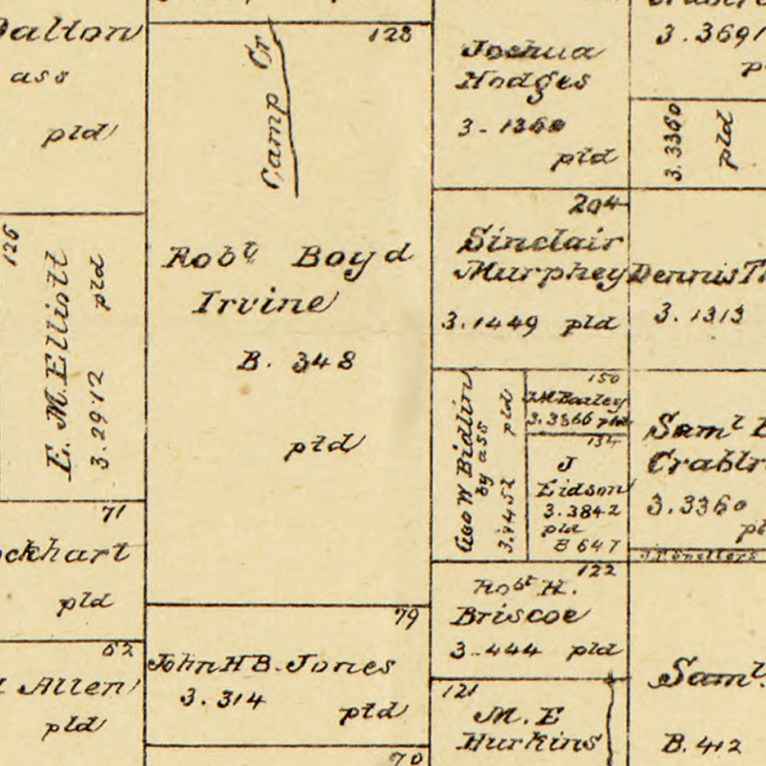 Vintage Map of Rockwall County, Texas 1880