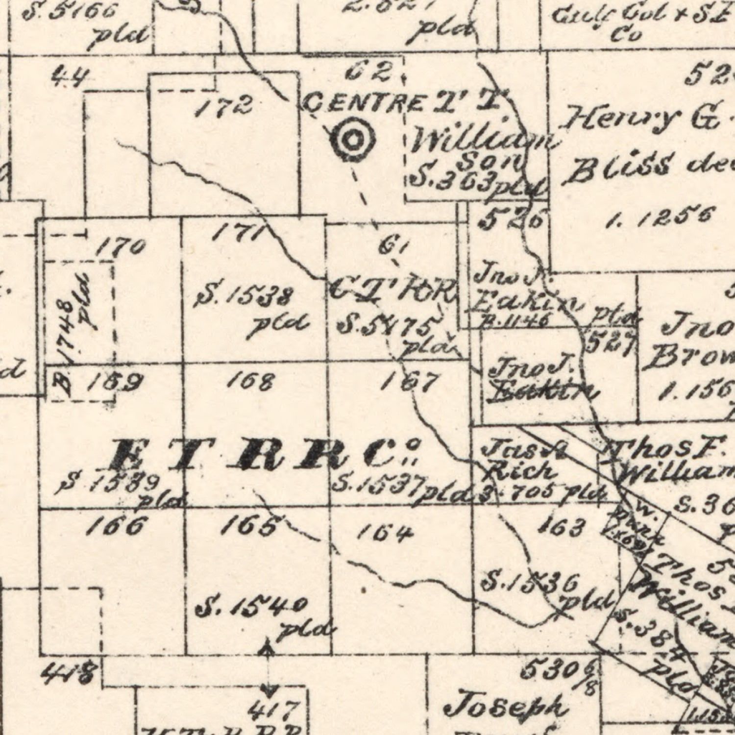 Vintage Map of Runnels County, Texas 1879