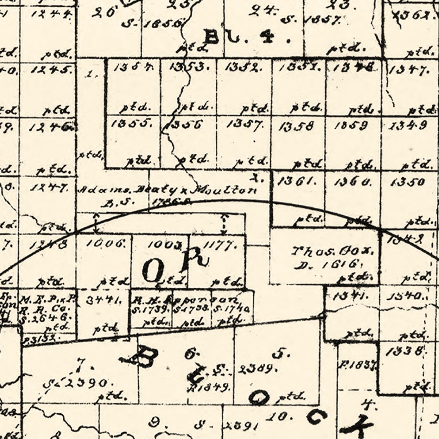 Vintage Map of Stephens County, Texas 1879