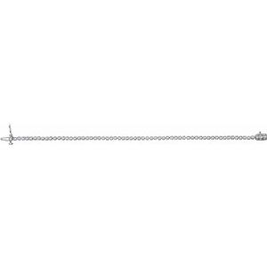 14K White Gold 1 CTW Natural Diamond Line 7" Bracelet – image 2