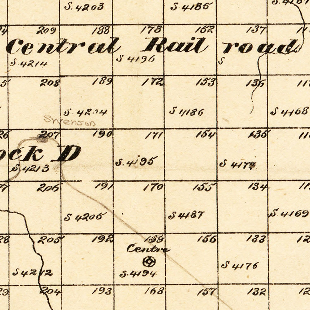 Vintage Map of Stonewall County, Texas 1880