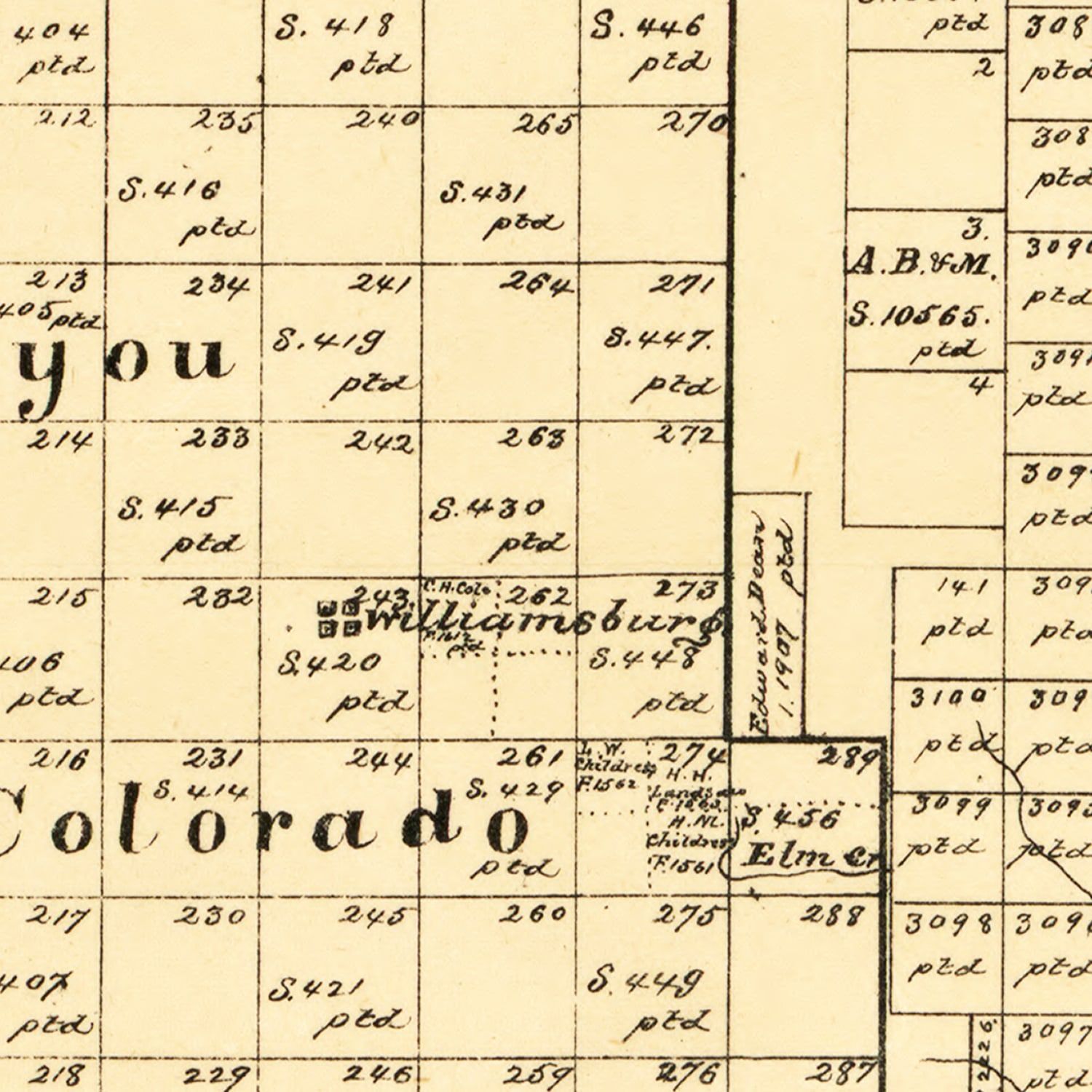 Vintage Map of Throckmorton County, Texas 1879