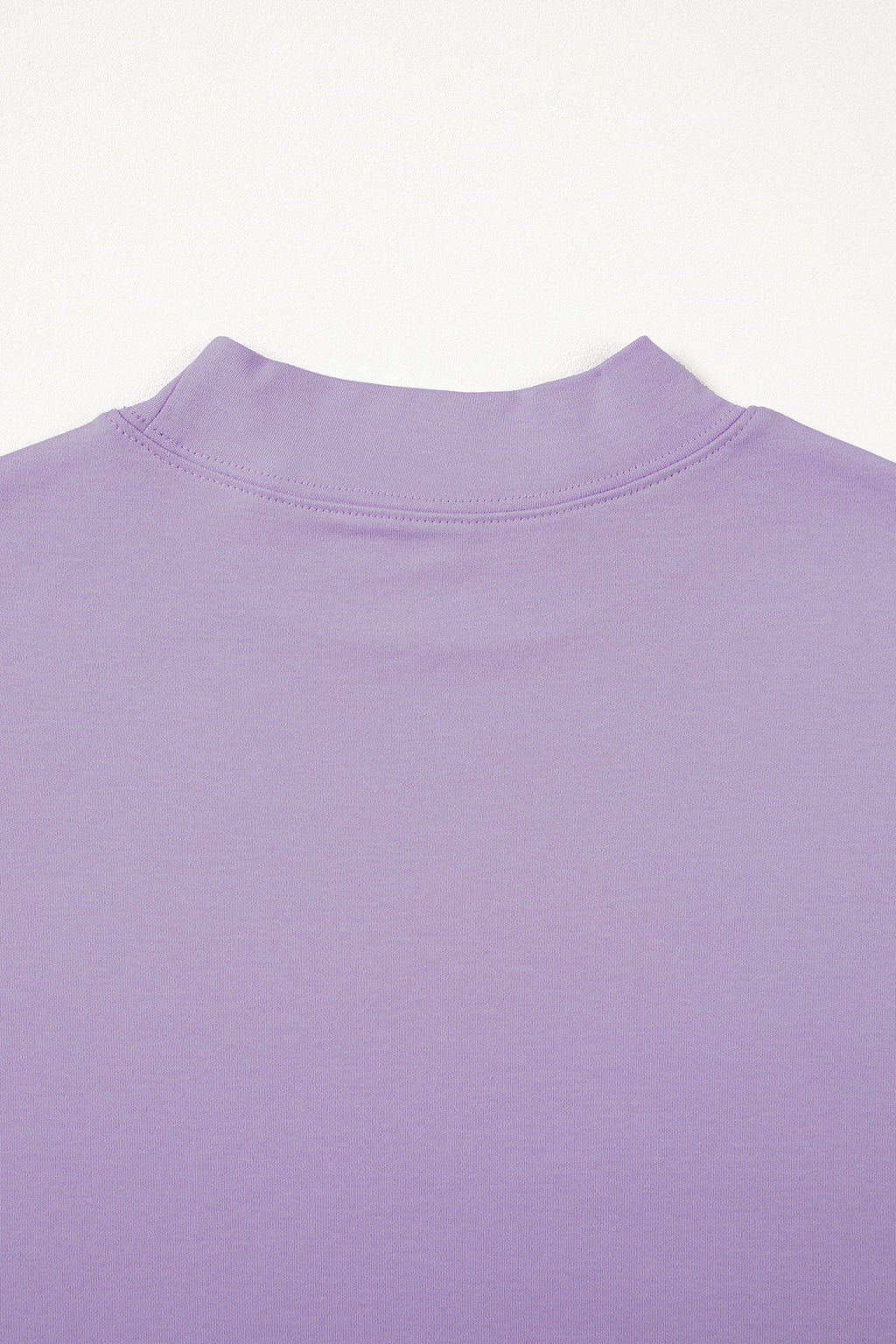 Oversized Solid Color High Neck Tee