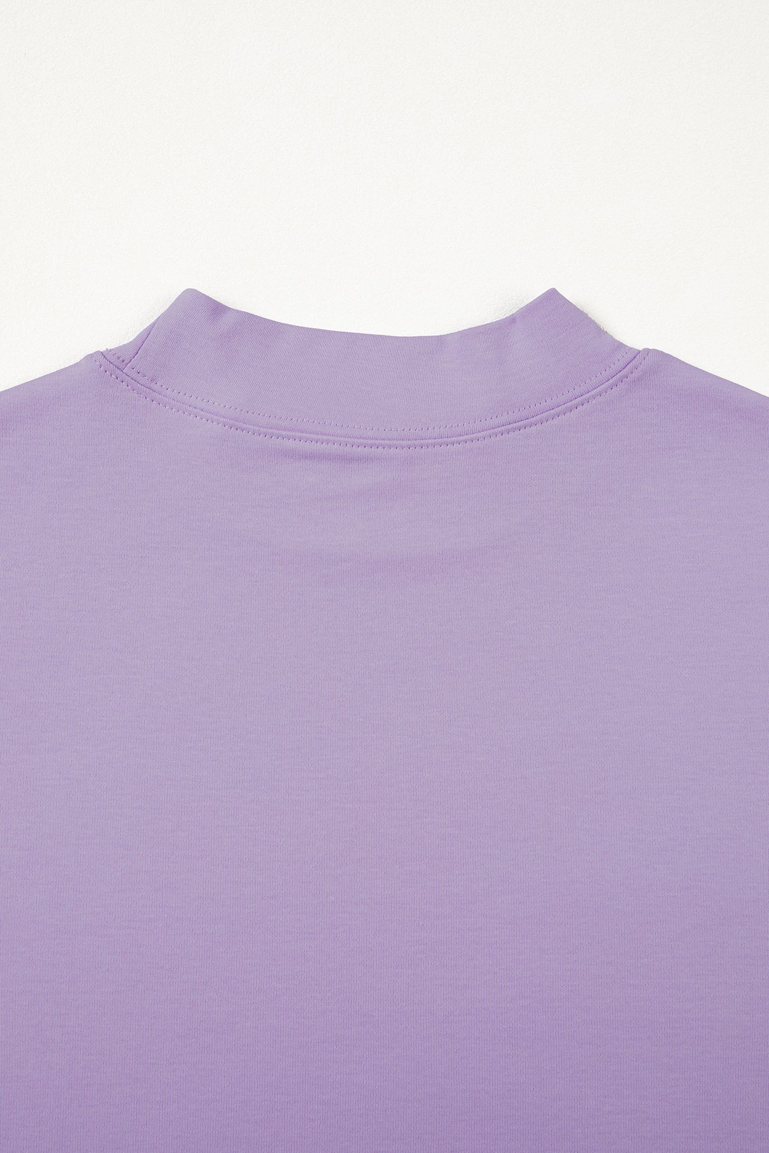 Oversized Solid Color High Neck Tee