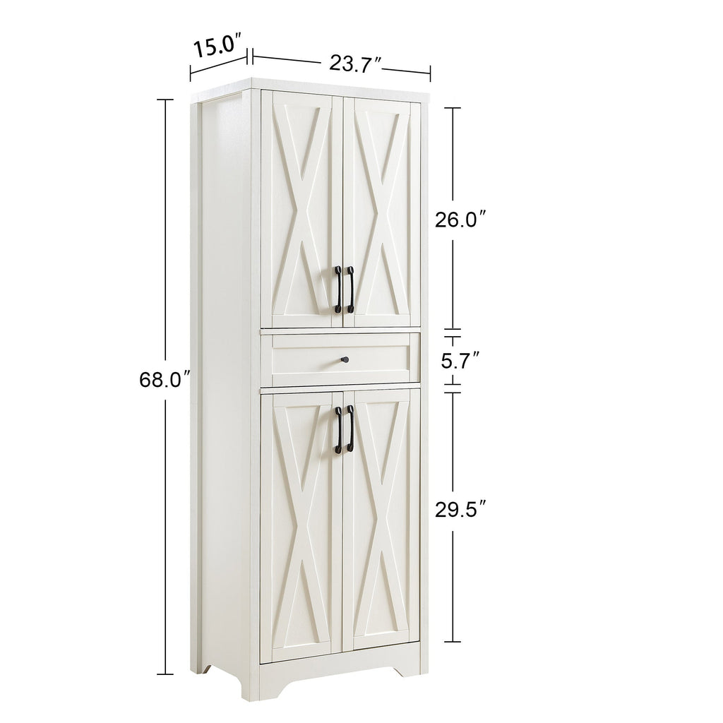 68'high living room sideboard, multi-functional combination TV cabinet sideboard, large capacity storage cabinet, can be used in living room, bedroom,office area, white, 23.7''L x 15.0''W x 68''H.