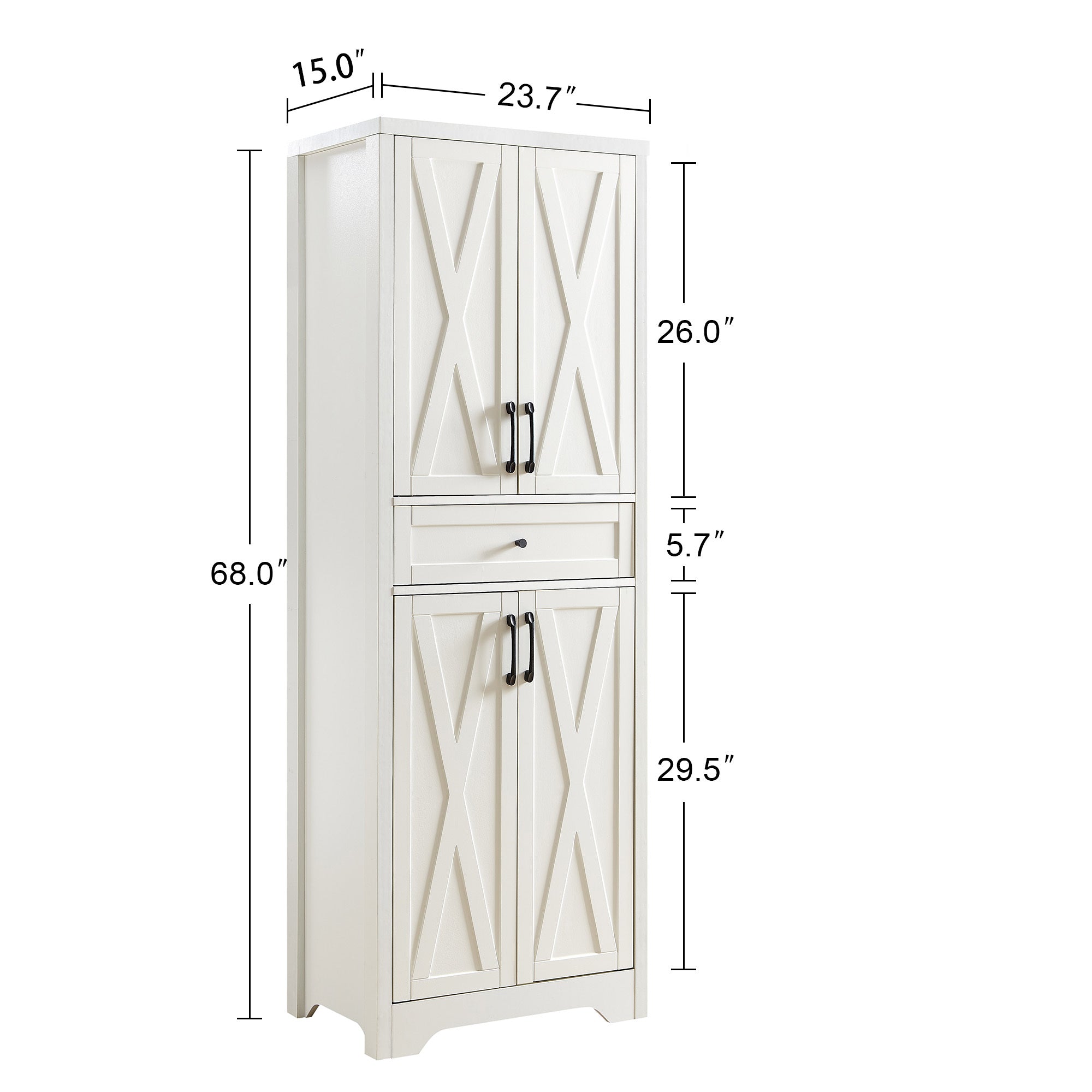 68'high living room sideboard, multi-functional combination TV cabinet sideboard, large capacity storage cabinet, can be used in living room, bedroom,office area, white, 23.7''L x 15.0''W x 68''H.