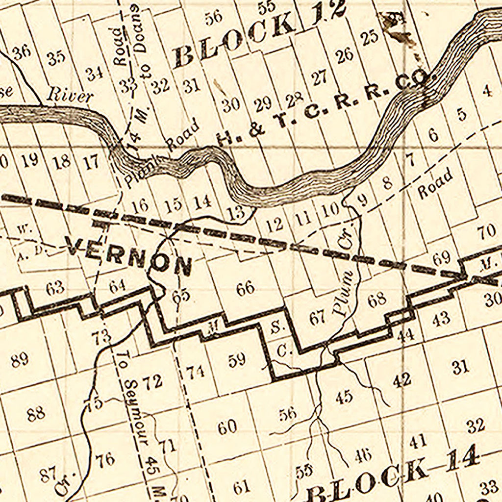 Vintage Map of Wilbarger County, Texas 1887