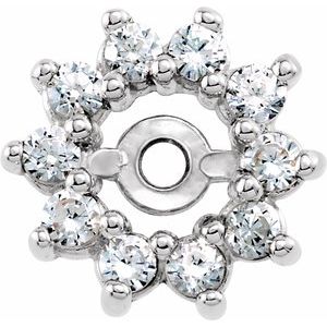 14K White Gold Earring Jacket Mounting – image 3
