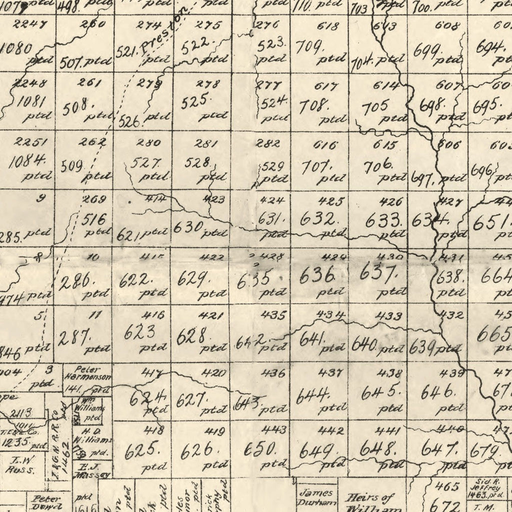 Vintage Map of Young County, Texas 1898