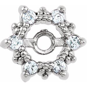 14K Yellow Gold 1/10 CTW Natural Diamond Earring Jackets – image 3