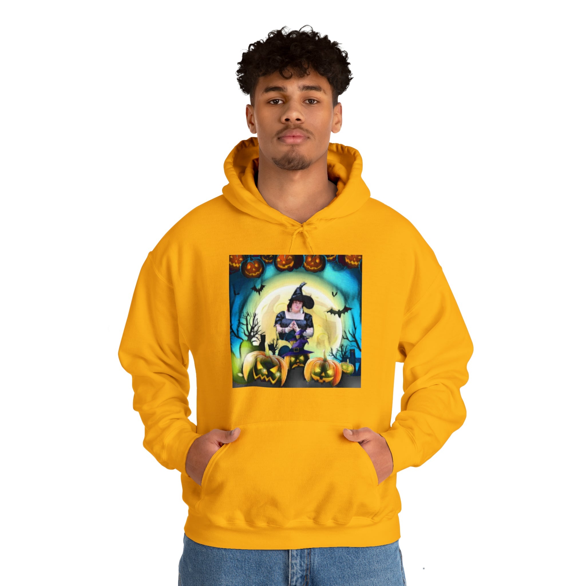 Scary Witch Unisex Heavy Blend™ Hooded Sweatshirt up to 5XL