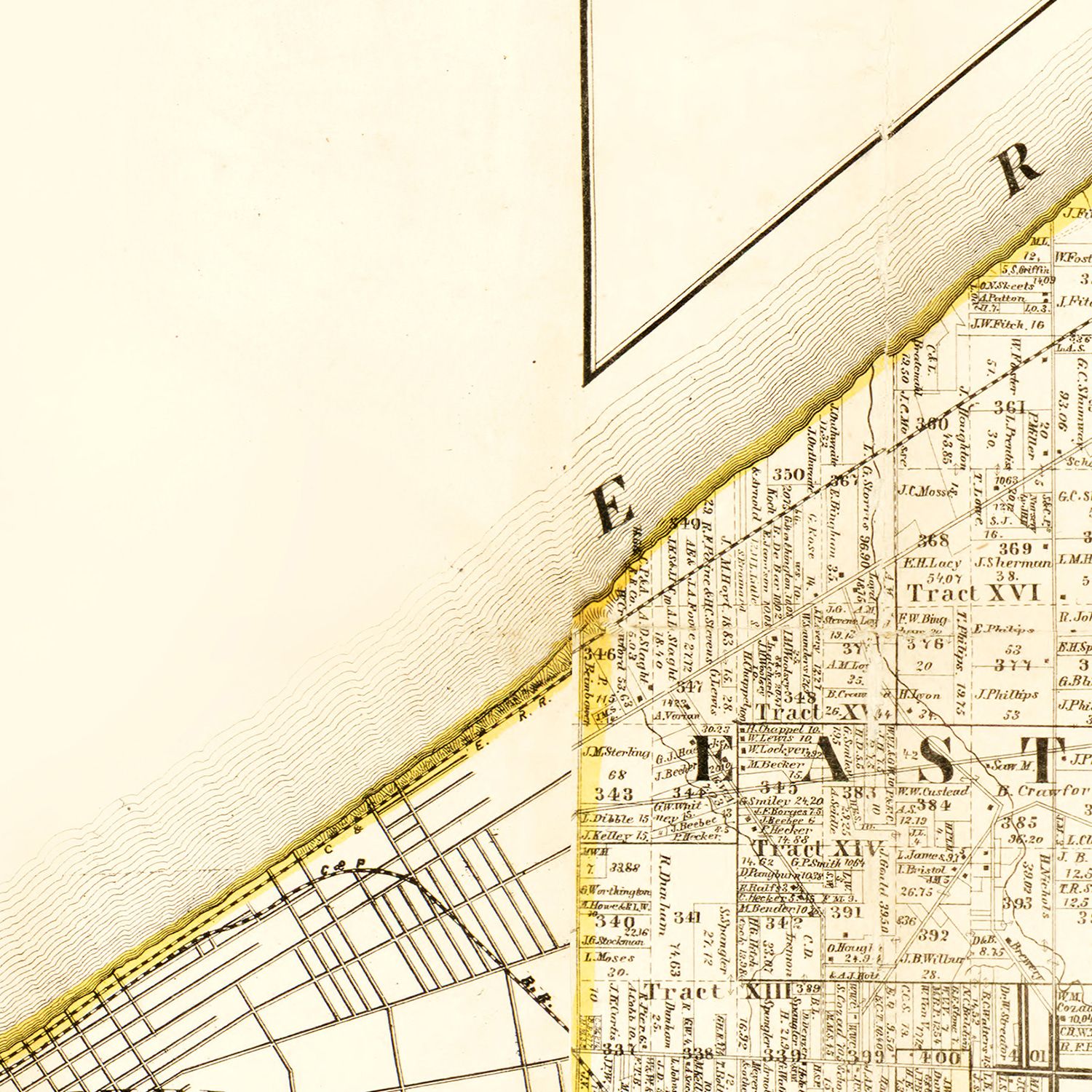 Vintage Map of Cuyahoga County, Ohio 1858