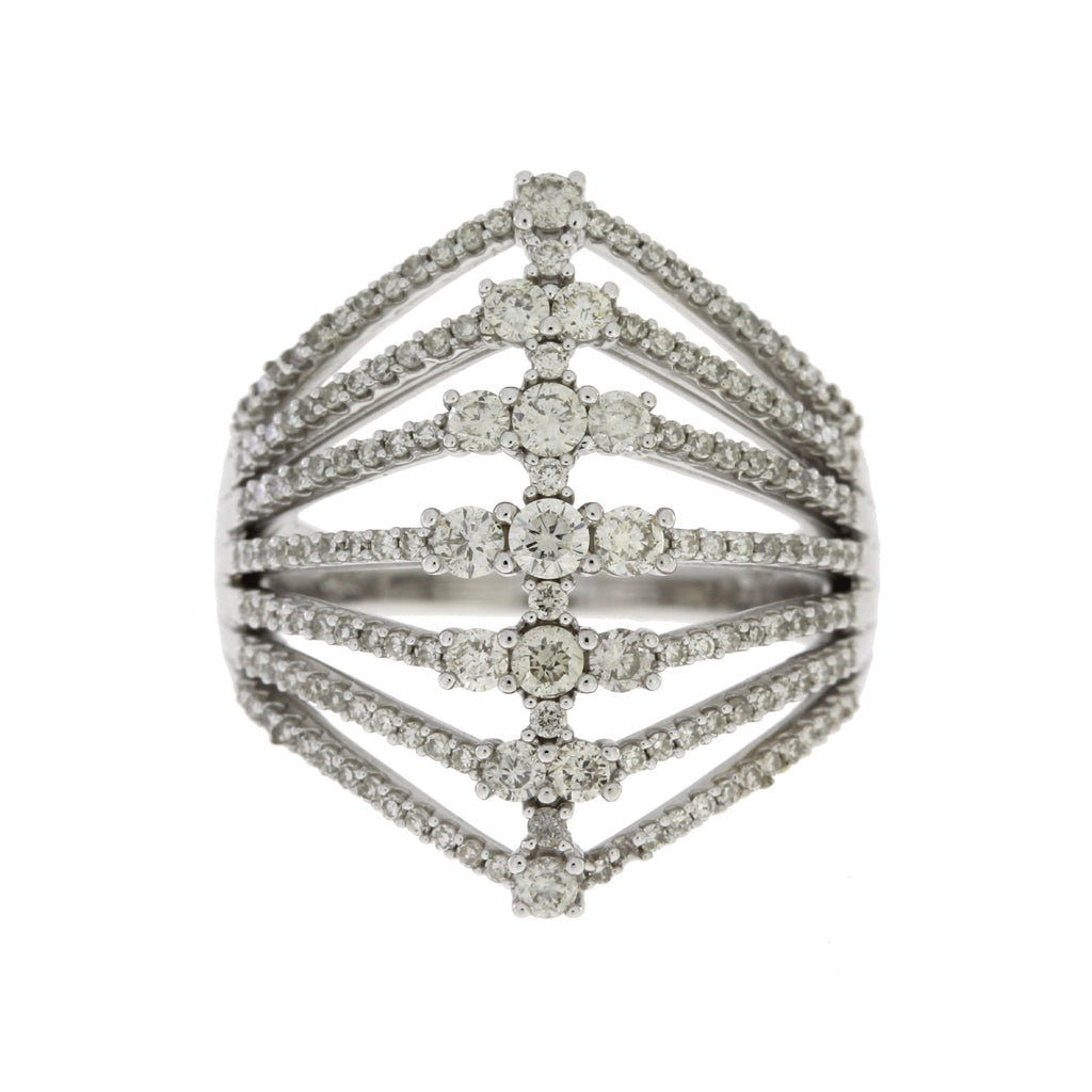 Natural 1.00ct Diamond Ring 14KT White Gold