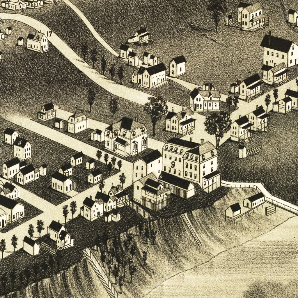 Vintage Map of Peak's Island, Maine 1886
