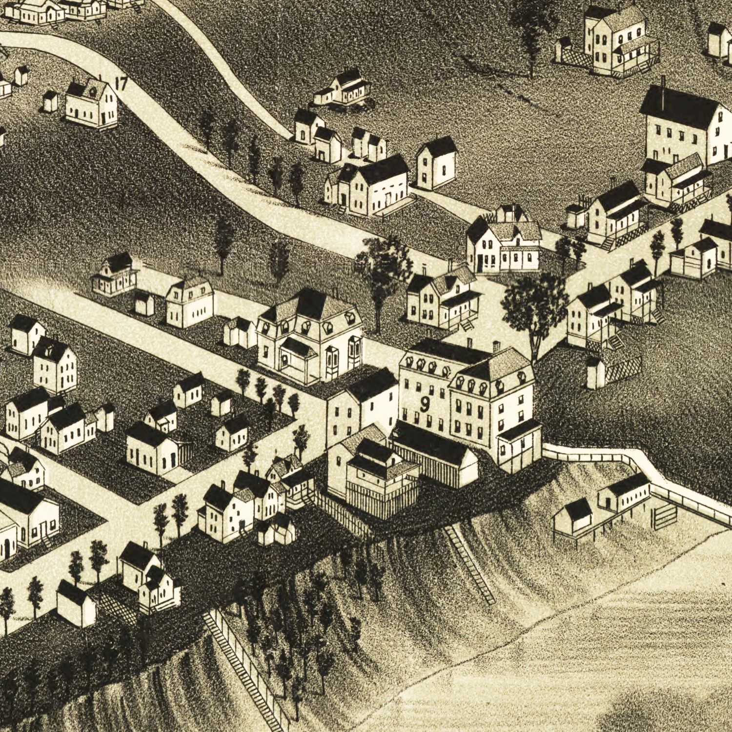 Vintage Map of Peak's Island, Maine 1886