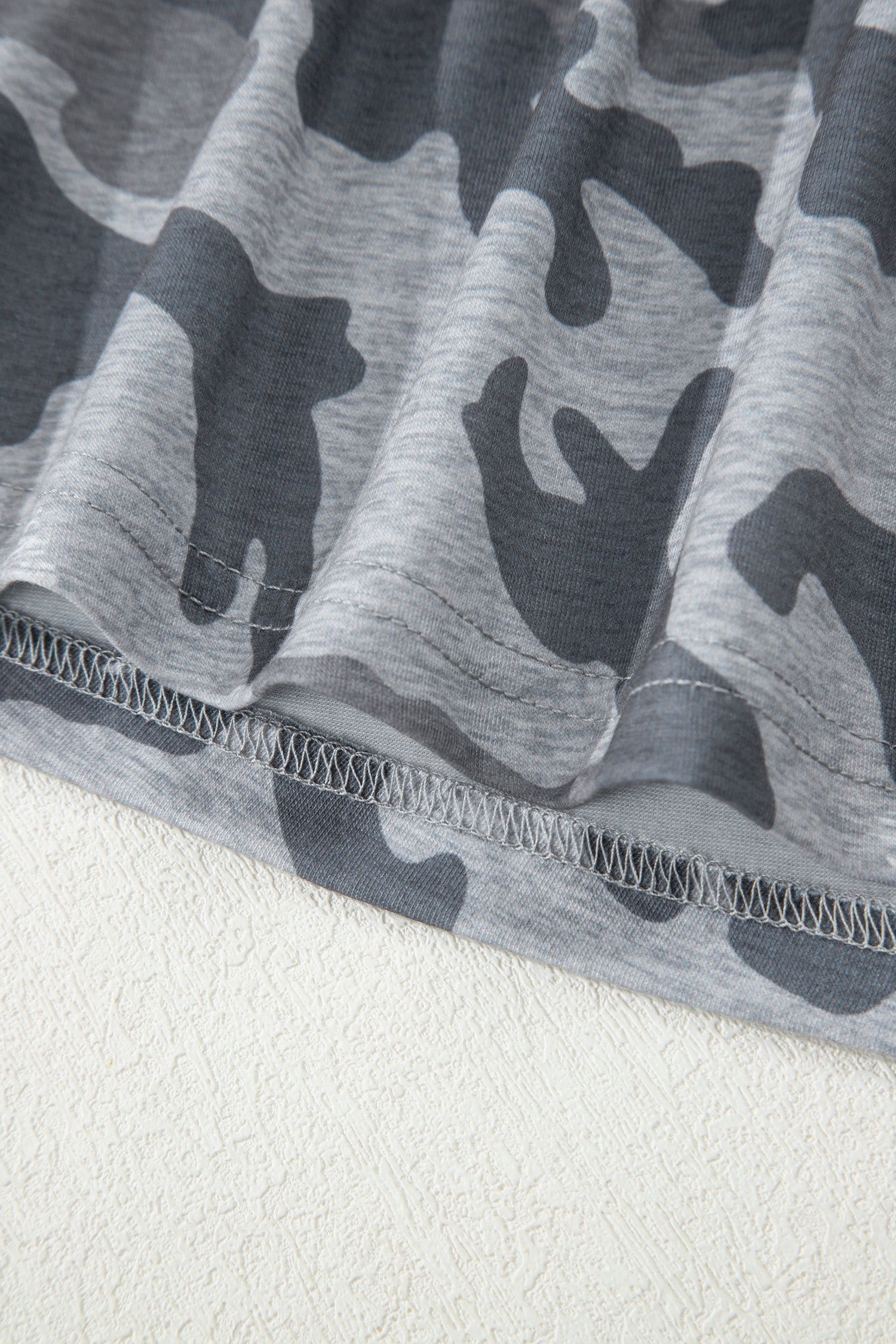 Camo Short Sleeve Round Neck T-Shirt