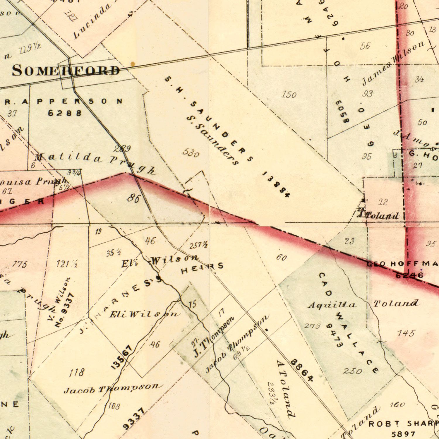 Vintage Map of Madison County, Ohio 1862