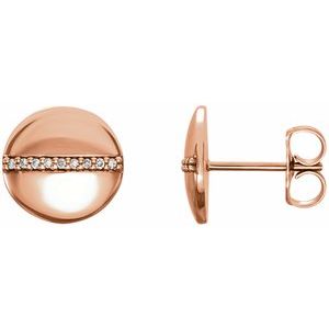 14K Rose Gold .04 CTW Natural Diamond Circle Earrings