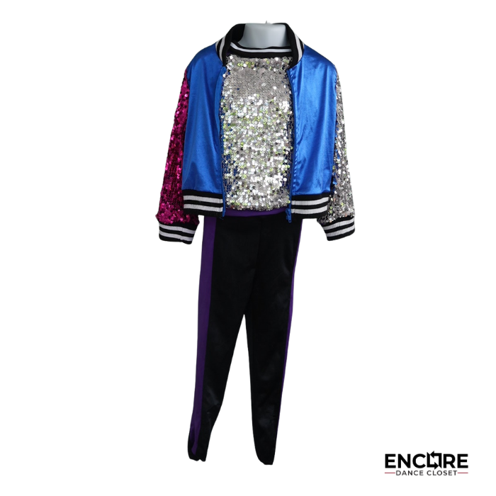 Electric Energy Sequin Bomber Dance Costume