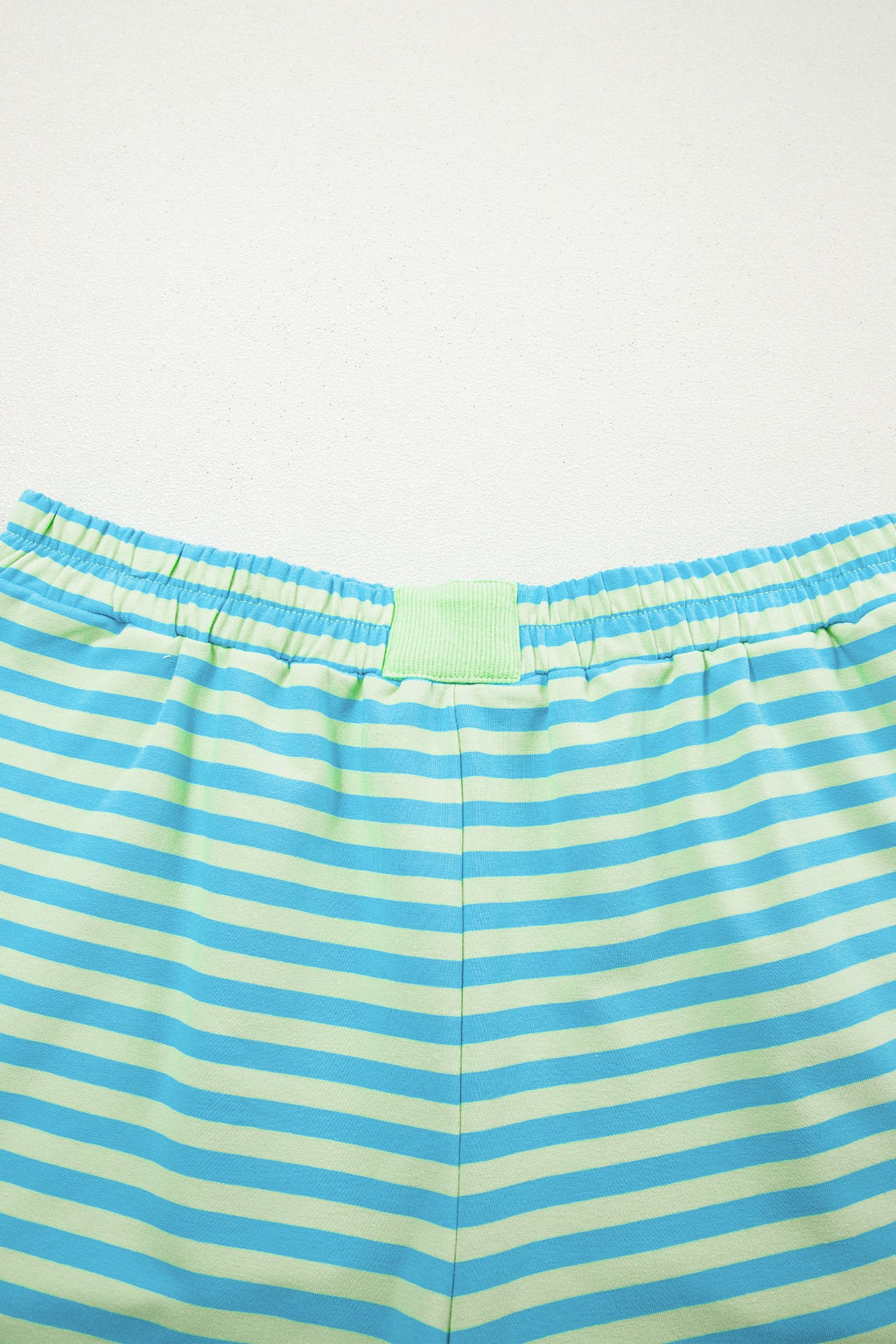 Stripe Colorblock Pullover & Pull-On Shorts Set