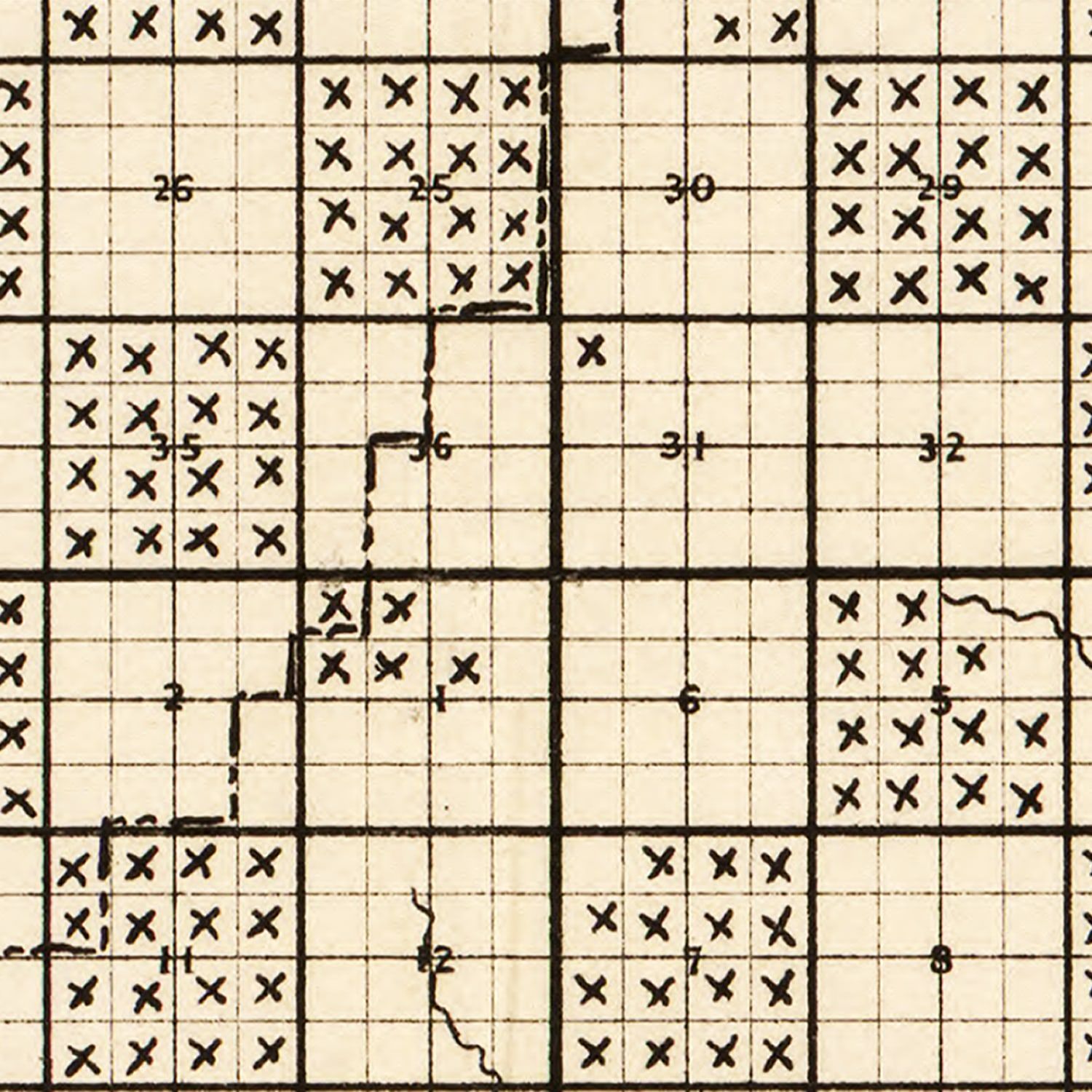 Vintage Map of Kalkaska County, Michigan 1878