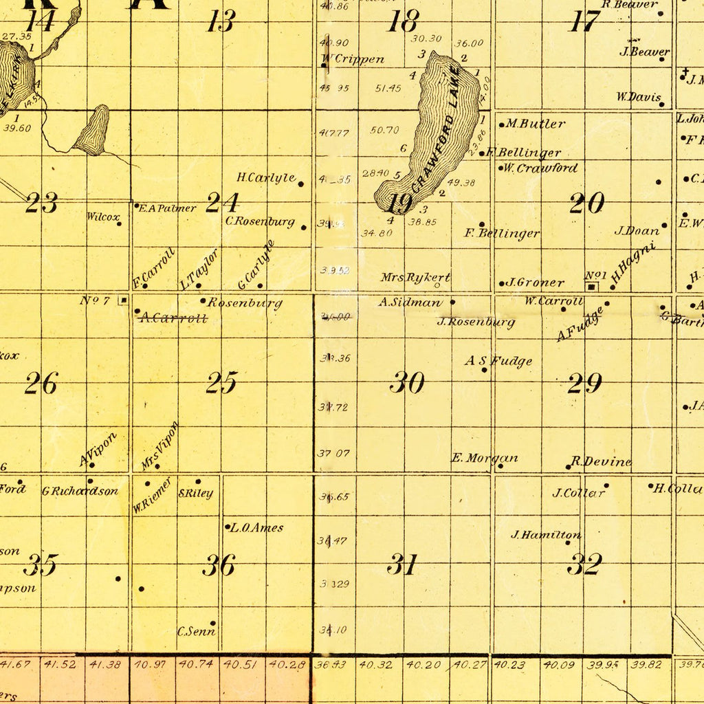 Vintage Map of Kalkaska County, Michigan 1898