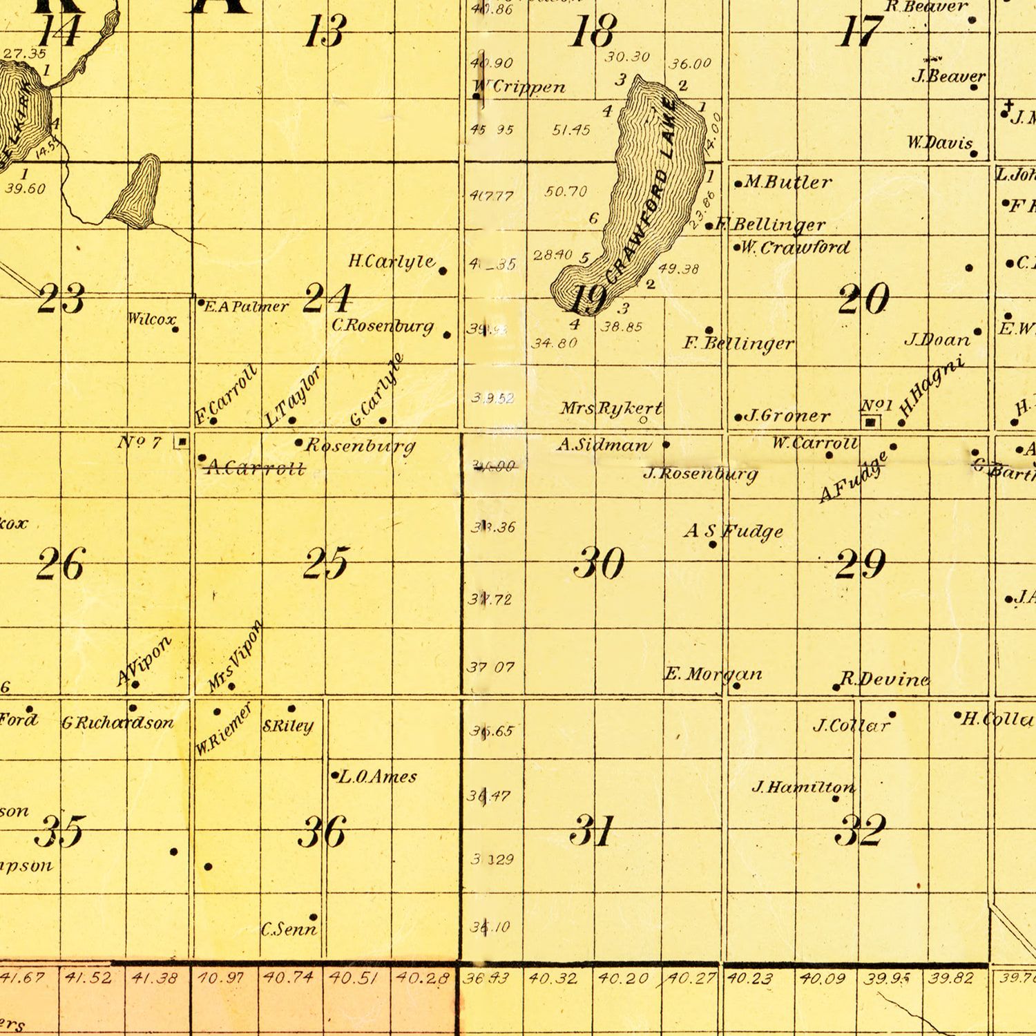 Vintage Map of Kalkaska County, Michigan 1898