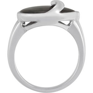 Sterling Silver Abalone Freeform Ring